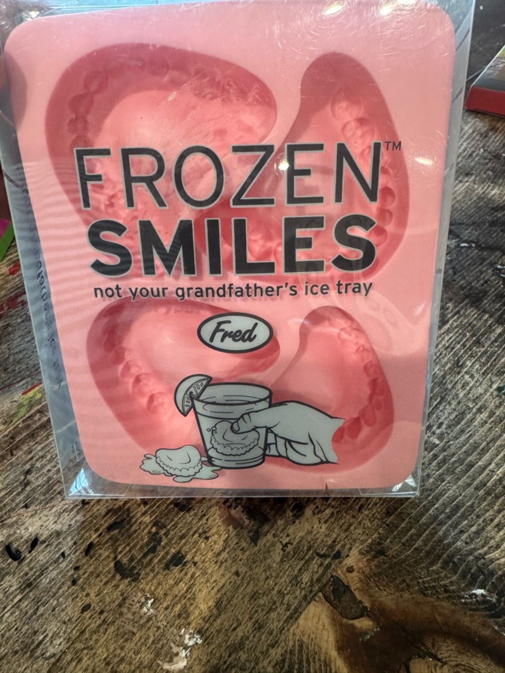 Fred Denture Ice Cube Mold - pink! So funny, great for parties, dental office!